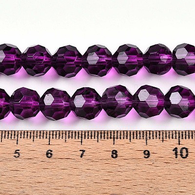 Baking Paint Transparent Glass Beads Strands DGLA-A035-T10mm-A09-1
