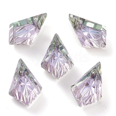 Embossed Glass Rhinestone Pendants GLAA-J101-01A-001VL-1