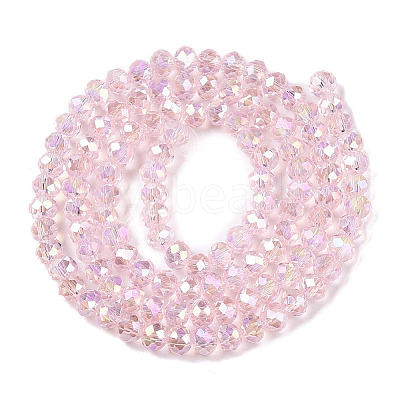 Electroplate Glass Beads Strands X-EGLA-A044-T4mm-B10-1