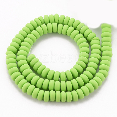 Handmade Polymer Clay Beads Strands X-CLAY-N008-008O-1