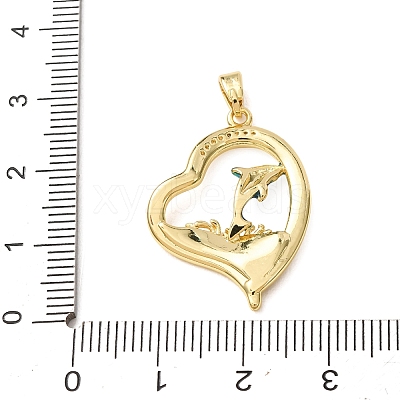 Brass Micro Pave Clear Cubic Zirconia Pendants CU-CBA8A7D-02G-A-1