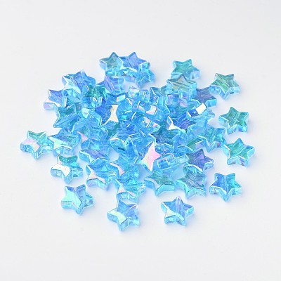 Eco-Friendly Transparent Acrylic Beads PL556-9-1