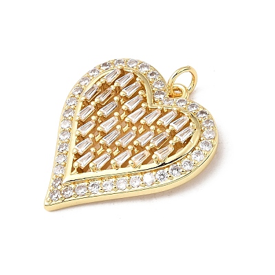 Valentine's Day Brass Micro Pave Clear Cubic Zirconia Pendants KK-E799-01E-G-1