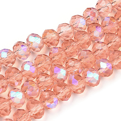 Electroplate Glass Beads Strands EGLA-A034-T1mm-L24-1