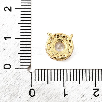 Brass Micro Pave Cubic Zirconia Charms KK-I360-024G-01-1