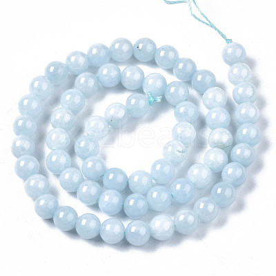 Natural Chalcedony Beads Strands G-S333-6mm-004-1