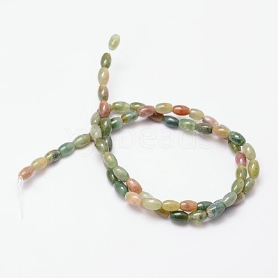 Natural Indian Agate Beads Strands G-N0173-03-4x6mm-1