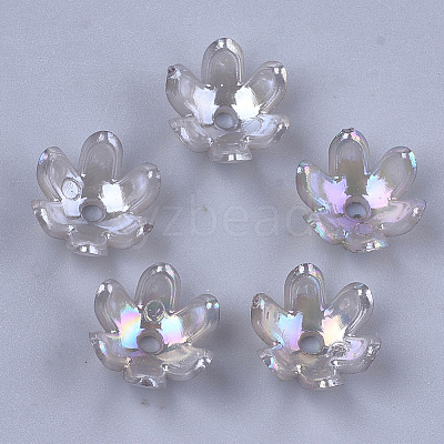 Transparent Acrylic Bead Caps TACR-T007-07-1