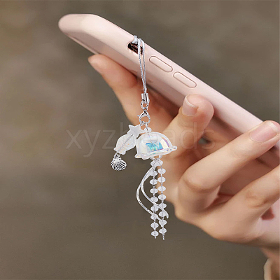 1Pc Glass Pendants Mobile Straps AJEW-LP0004-72-1