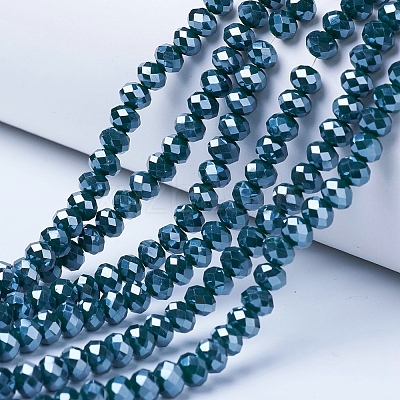 Electroplate Glass Beads Strands EGLA-A044-P2mm-A12-1