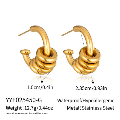 304 Stainless Steel Stud Earrings for Women JZ7724-1-1