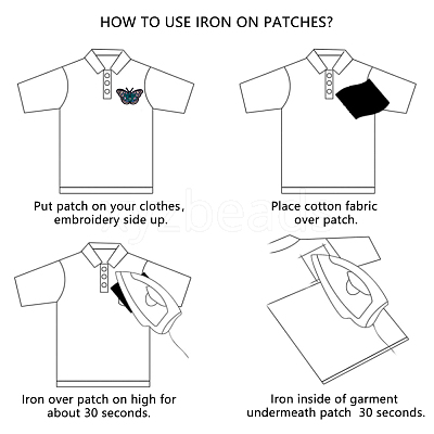 Computerized Embroidery Cloth Iron on/Sew on Patches DIY-S040-023B-1
