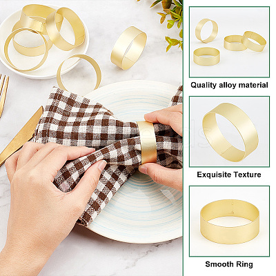 AHADEMAKER 8Pcs Iron Napkin Rings AJEW-GA0004-58-1