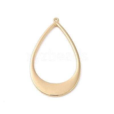 Brass Open Back Bezel Big Pendants X-KK-O144-28G-1