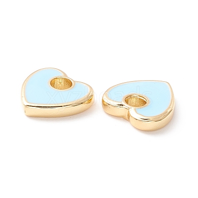 Rack Plating Eco-friendly Brass Enamel Charms KK-D073-04G-02-NR-1