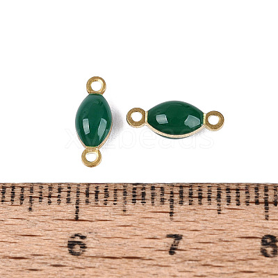 Antique Bronze Plated Brass Enamel Oval Links connectors KK-Q570-06C-1