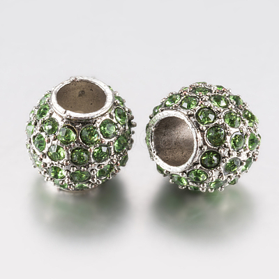 Alloy Rhinestone European Beads PALLOY-F200-03C-1