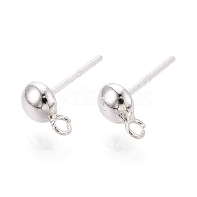 925 Sterling Silver Stud Earring Findings STER-N017-11S-1