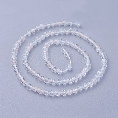 Natural White Topaz Beads Strands X-G-F619-28-4mm-1