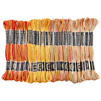 20 Skeins 4 Colors 6-Ply Polyester Embroidery Floss OCOR-CY0004-38B-1