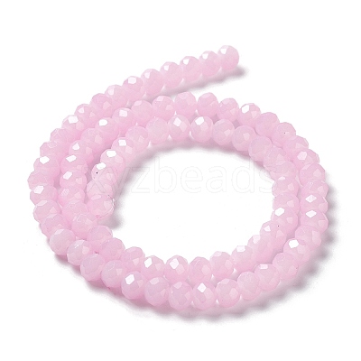 Baking Paint Imitation Jade Glass Bead Strands DGLA-A034-J6MM-A26-1