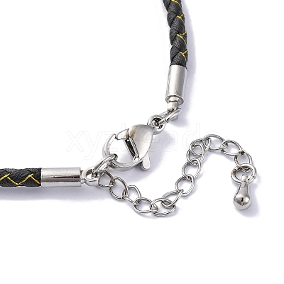 Polyester Cord Braided Bracelet Makings MAK-Z003-01P-04-1