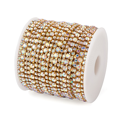 Zinc Alloy Rhinestone Strass Chains FIND-FW0001-31G-1
