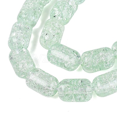 Transparent Crackle Glass Beads Strands GLAA-NH0001-04-A09-1