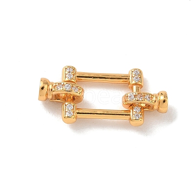 925 Sterling Silver Micro Pave Clear Cubic Zirconia Fold Over Clasps SE-CBAF1B0-04G-1