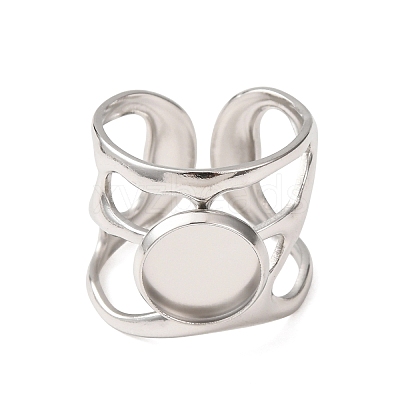 304 Stainless Steel Cuff Ring Components SA-CBA76C4-02P-02-1