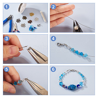 480Pcs 6 Colors Iron Crimp Beads Covers IFIN-PJ0001-01-1