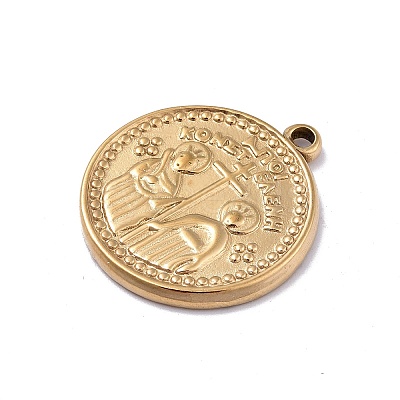 Ion Plating(IP) 304 Stainless Steel Pendants STAS-E187-08G-1