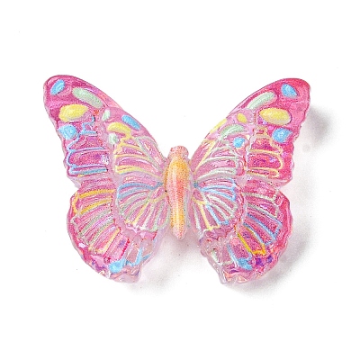 Spray Painted Resin Decoden Cabochons LS-RESI-C045-07E-1