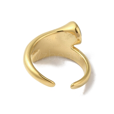 Shell Open Cuff Ring for Women RJEW-C091-03G-02-1