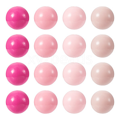 20Pcs 4 Colors Opaque Acrylic Beads MACR-TA0002-51B-1