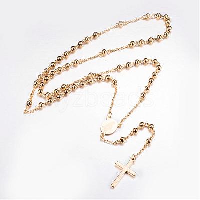 PVD Vacuum Plating 304 Stainless Steel Pendant Necklaces NJEW-D281-24G-1