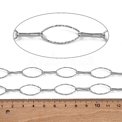 304 Stainless Steel Oval Link Chains CHS-B006-12P-1