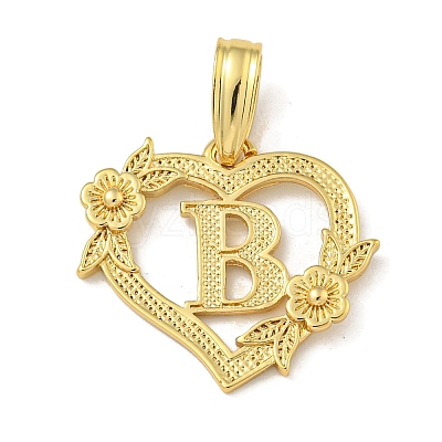 Heart Brass Pendants KK-I714-04G-B-1