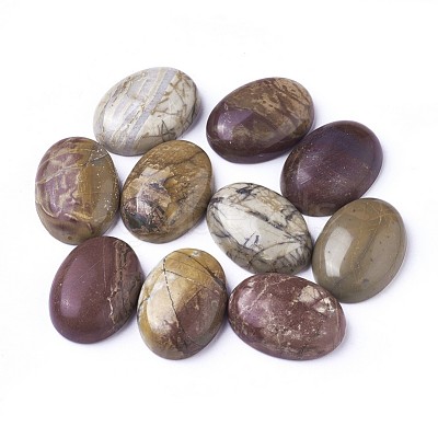 Natural Polychrome Jasper/Picasso Stone/Picasso Jasper Cabochons X-G-D860-A16-1