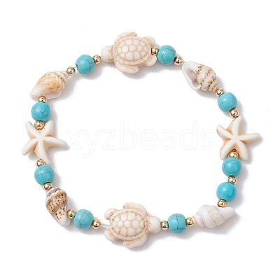 Shell Beaded Bracelets BJEW-TA00589-02-1