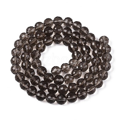 Transparent Glass Bead Strands GLAA-R095-10mm-36-1