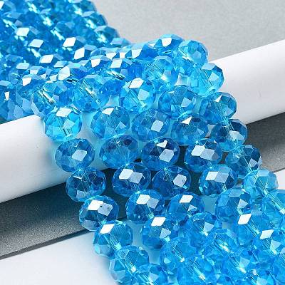 Anti-Tarnish Glass Beads Strands GR12MMY-20L-1