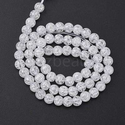 Synthetic Crackle Quartz Beads Strands GLAA-S134-6mm-05-1