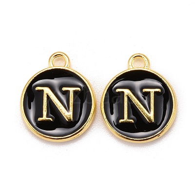 Golden Plated Alloy Charms X-ENAM-S118-02N-1