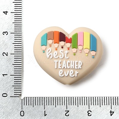 Teachers' Day Silicone Beads SIL-D013-05C-1