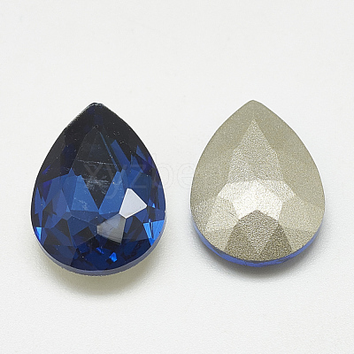 Pointed Back Glass Rhinestone Cabochons RGLA-T081-7x10mm-13-1