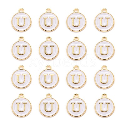 Golden Plated Alloy Charms LS-ENAM-S118-01U-1