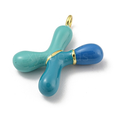 Brass Enamel Pendants KK-E093-03G-X-1