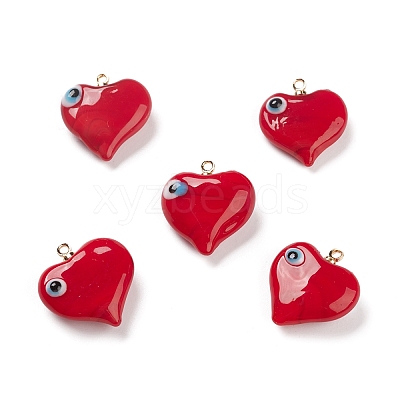 Handmade Evil Eye Lampwork Pendants LAMP-M015-03C-1