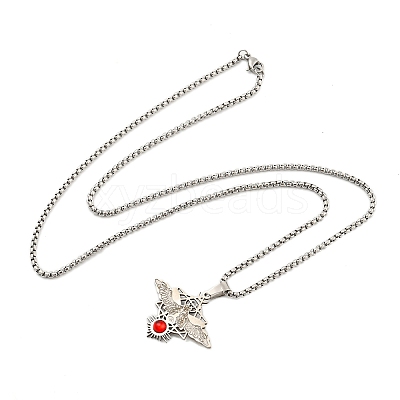 201 Stainless Steel Pendant Necklaces NJEW-H030-06P-1